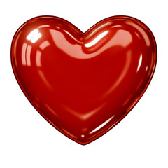 Shiny red heart