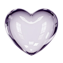 Elegant purple heart shaped decor piece