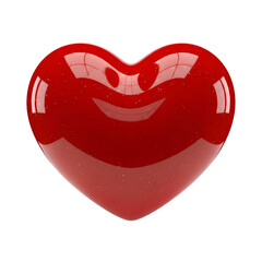 Glossy red heart