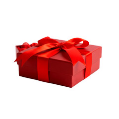 Red gift box with bow