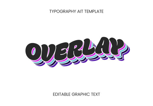 Black Vibrant Layered Text Effect Retro Stack 3D Font