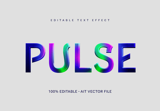 Colorful 3D Plasma Text Effect Gradient Bold Font