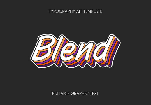 Retro Blend Text Effect