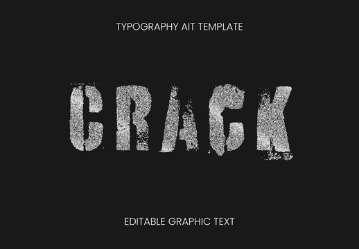 White Grunge Surface Scratch Text Effect Dirty Texture Font