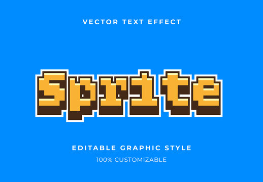 Yellow Retro Game Text Effect 3d Pixel Arcade Font