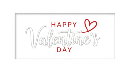 A heartwarming 'happy valentine's day' message with a charming red heart and elegant typography