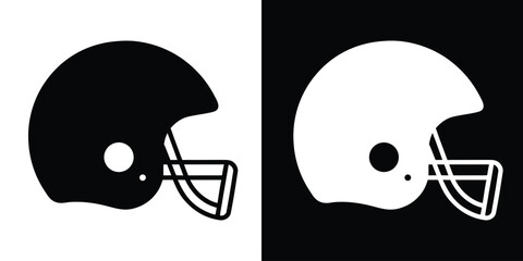 American football helmet silhouette vector, Football helmet icon