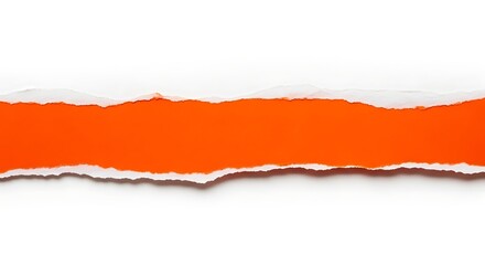 Torn paper revealing orange background