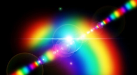 Vibrant Rainbow Light Beam