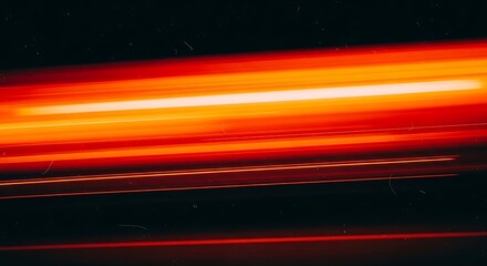 Vibrant orange light streaks in space