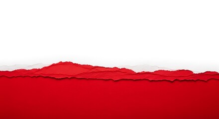 Torn Paper Background with Red and White