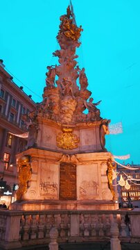 Vienna, Austria - December 12, 2024: St. Stephen's Cathedral at christmas season, Domkirche St. Stephan, Medieval Roman Catholic place of worship in Vienna, Austria.