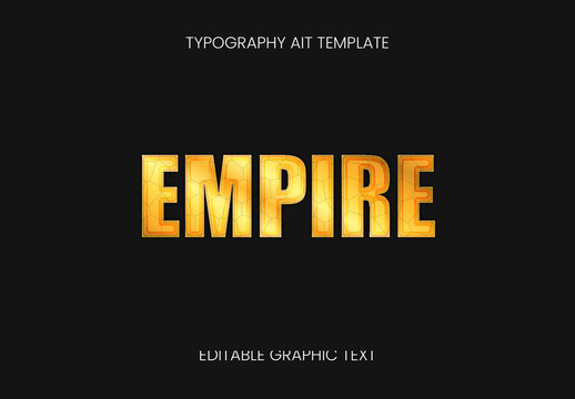 Gold Cinematic Title Text Effect Glow Bold Font