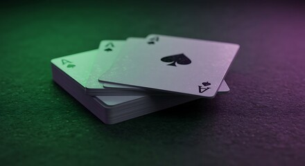 Playing Cards on Green Surface