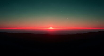 Vibrant sunset over mountains