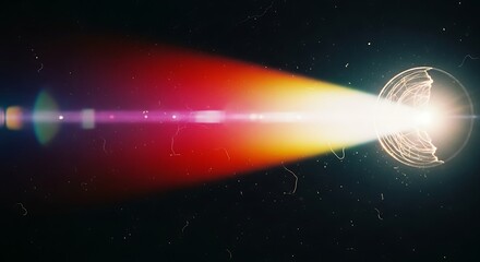 Vibrant Cosmic Beam in Space