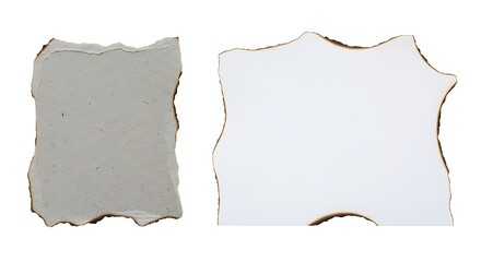 Torn and burned paper edges