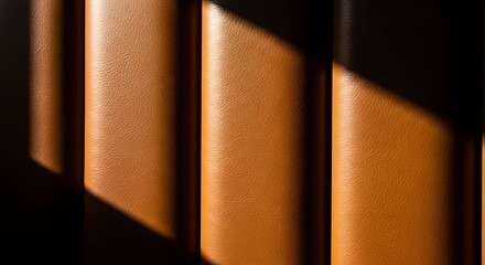 Leather texture with sunlight and shadows