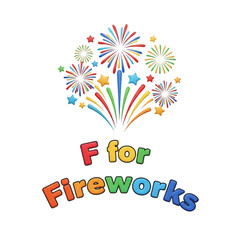 3D icon of vibrant fireworks exploding in the sky, perfect for celebrations, holidays, and New Year's Eve.