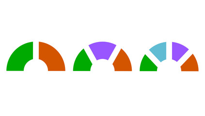 Segmented Semicircle Partition Color Diagram Design