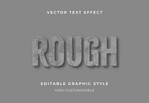 Gray Engraved Concrete Text Effect 3D Rough Bold Font