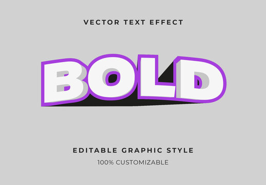 Violet and Black Long Shadow Text Effect 3D Outline Bold Font