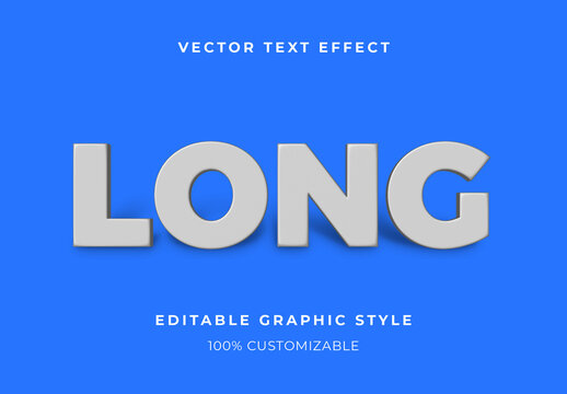 Gray Shaded Text Effect 3D Block Bold Font