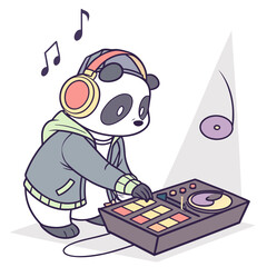 DJ Panda Lightshow © Vectors