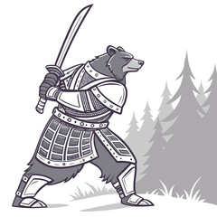 Samurai Bear Warrior