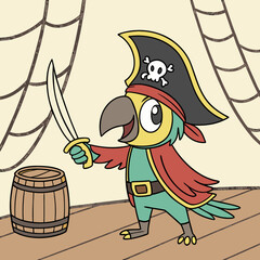 Pirate Parrot Captain
