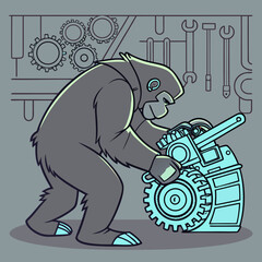 Robot Gorilla Mechanic 1