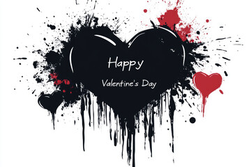 Happy valentine's day roses banner isolated on white background