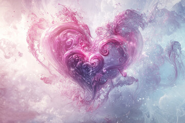 Abstract heart shape on white background