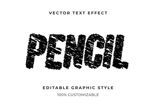 Black Pencil Drawing Text Effect Sketch Texture Font