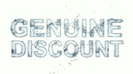 A video showcasing a genuine discount offer on a white background