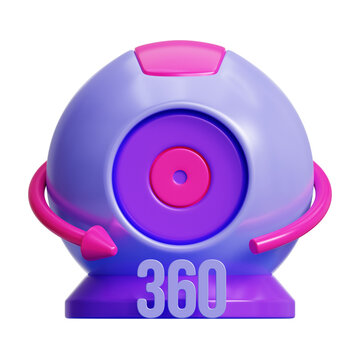 3d AR 360 camera icon