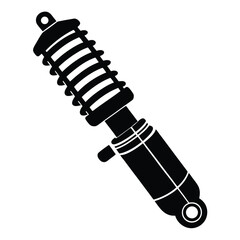 motorcycle shock absorber line art silhouette vector illustration