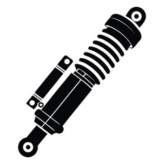 motorcycle shock absorber line art silhouette vector illustration