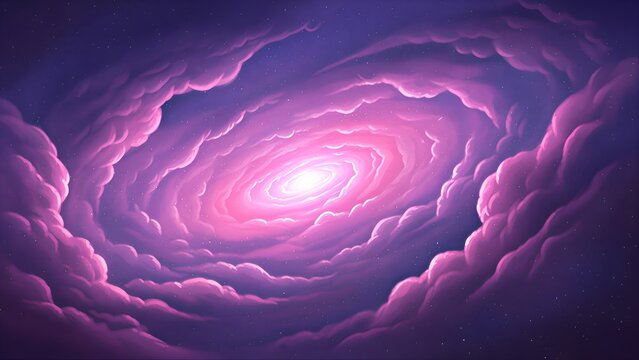 Abstract pink purple space tunnel vortex
