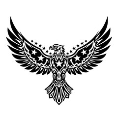 Fototapeta premium Majestic eagle with stars