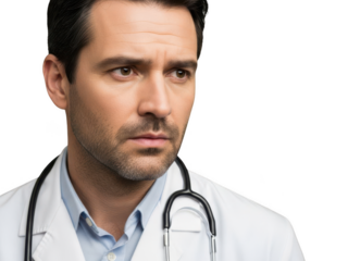 Doctor isolated on transparent background