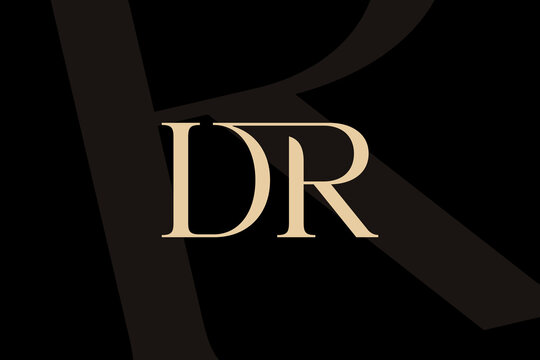 DR or RD letter logo icon design. Classic style luxury initials monogram.
