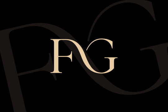 FG or GF letter logo icon design. Classic style luxury initials monogram.