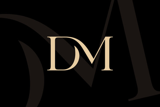 DM or MD letter logo icon design. Classic style luxury initials monogram.