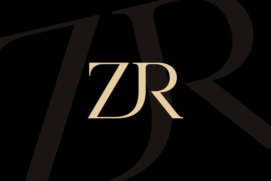 ZR or RZ letter logo icon design. Classic style luxury initials monogram.
