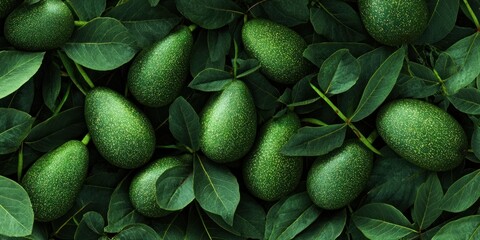 Lush Avocado Orchard - A Vibrant Green Harvest of Natures Bounty.