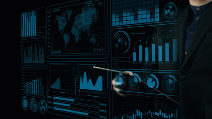 A visually striking business analytics dashboard featuring interactive data visualizations and graphs, designed for effective strategic decision making and performance insights. Cipher