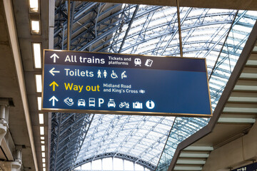 St Pancras International Station Wayfinding Signage