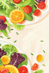 Obraz premium A vibrant assortment of fresh vegetables in various colors, showcasing a healthy and diverse selection.