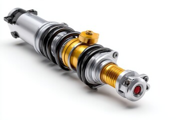 Detailed view of a heavy duty truck shock absorber showcasing its components and build quality for enhanced performance under tough conditions